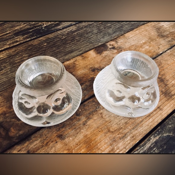 Vintage Nybro Sweden Crystal Votives - Picture 2 of 3